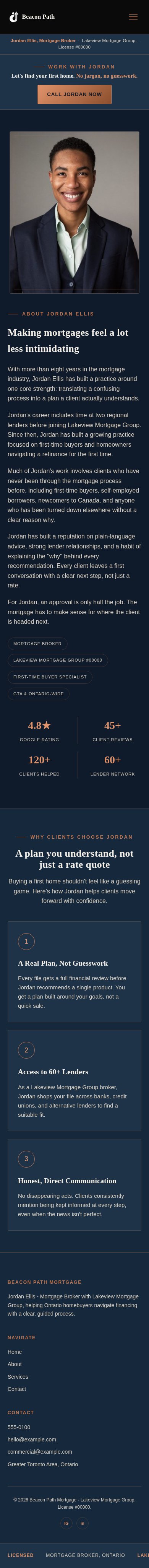Beacon Path Mortgage about page mobile