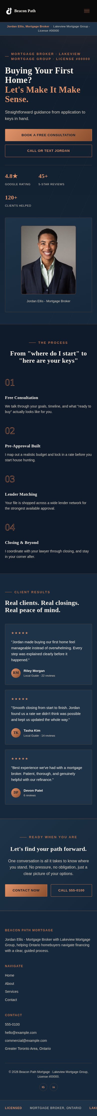 Beacon Path Mortgage home page mobile